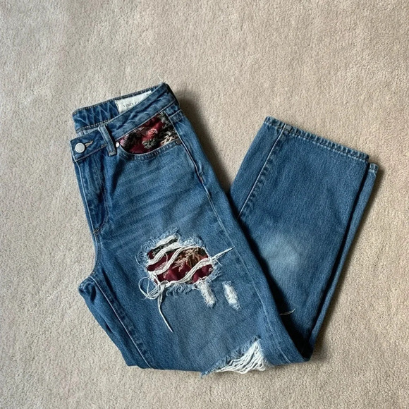VINCE Camuto 9068304 Patch work Jeans Straight Leg, 25 - Picture 16 of 16